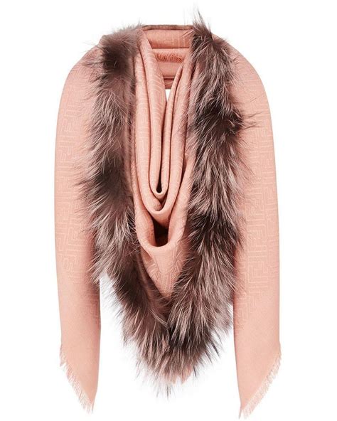 fendi shawl with fur.